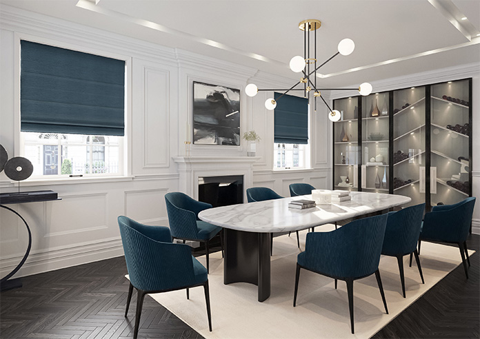 Ritz, Ulysses Blue - Twist&Fit Roman Blind - Image 6